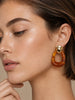Zenzii - Earrings - Gabrielle Door Knocker - Tortoise