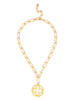 Necklace - Rope Link Clover Pendant - 18in - Matte Metal - Findlay Rowe Designs
