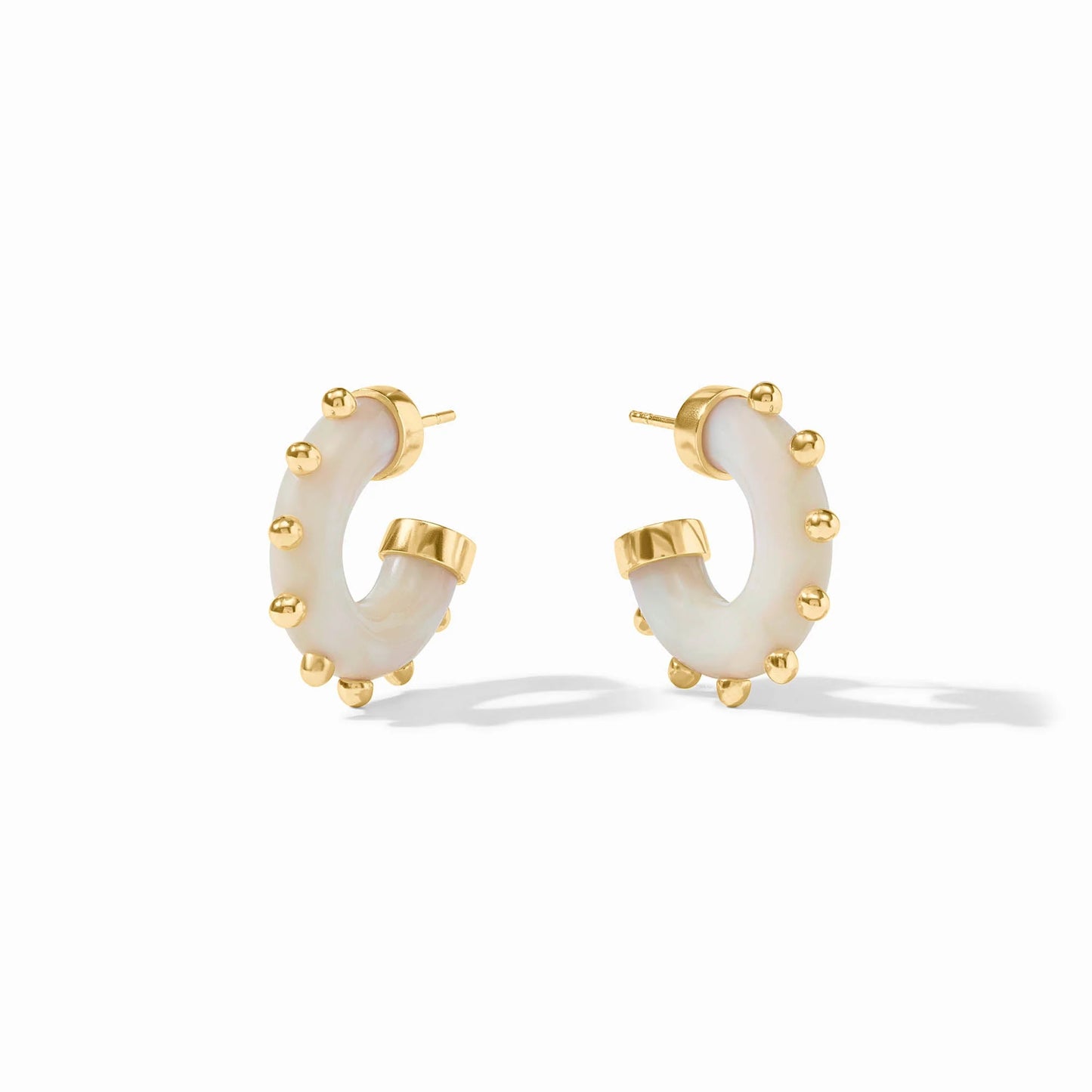 Julie Vos - Earrings - Colette Hoop - Alabaster - Small - Findlay Rowe Designs
