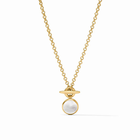 Julie Vos - Necklace - Solara Solitaire - Iridescent Clear Crystal - Findlay Rowe Designs