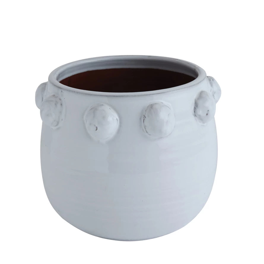 Terracotta Planter with Raised Dots - Findlay Rowe Designs
