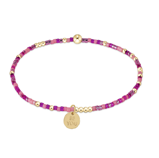 Enewton - Egirl - Hope Unwritten Bracelet - Back To The Fuchsia - Be You. Small Gold Disc - Findlay Rowe Designs