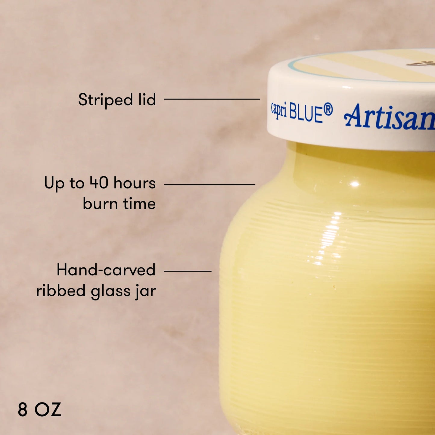 Capri Blue - Artisan Caffe Capri 8oz Petite Candle - Isla Bloom - Findlay Rowe Designs
