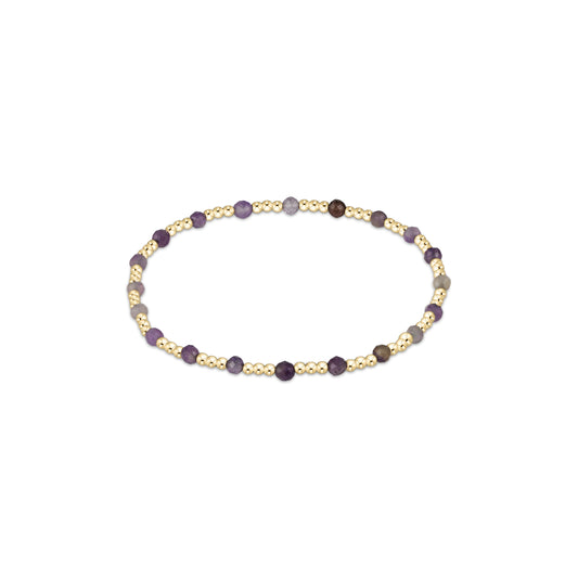 Enewton - Gemstone Gold Sincerity Pattern 3mm Bead Bracelet - Amethyst - Findlay Rowe Designs