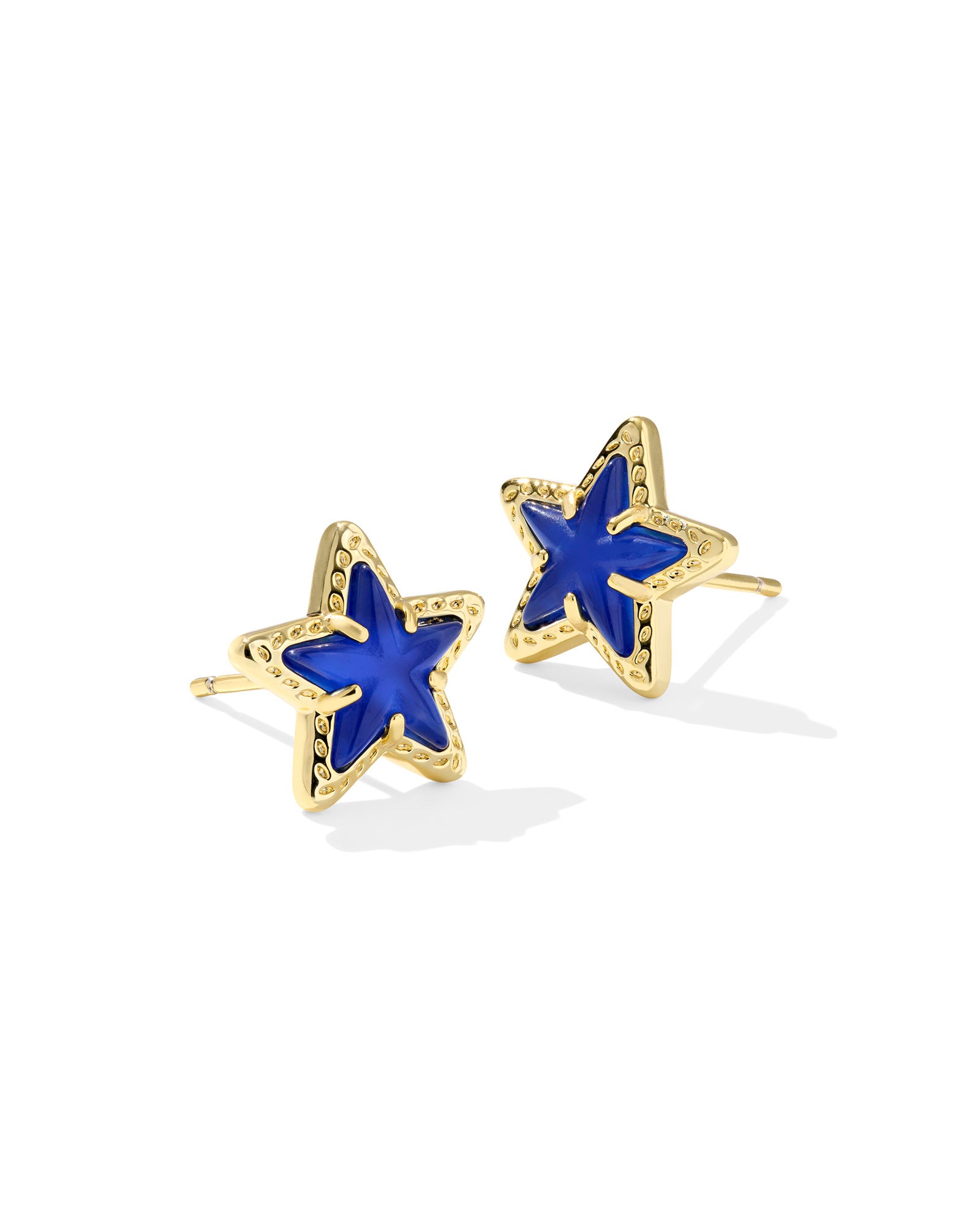 Kendra Scott - Earring - Cassidy Star Stud - Gold Cobalt Blue
