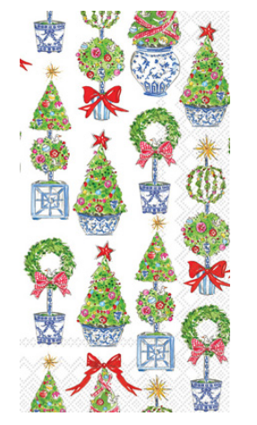 BRIGHT TOPIARY TREES GUEST TOWELS - Findlay Rowe Designs