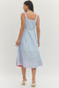 Entro - Dress - Midi Sleeveless - Blue Stripe - Findlay Rowe Designs