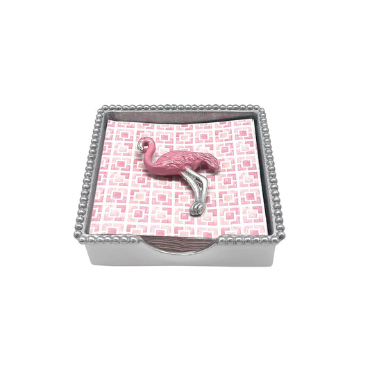 Mariposa - Napkin and Weight Set - Pink Flamingo