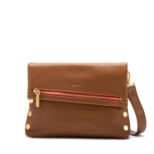 Hammitt - VIP Medium  Mahogany Pebble Brushed Gold - Red Zip - Findlay Rowe Designs