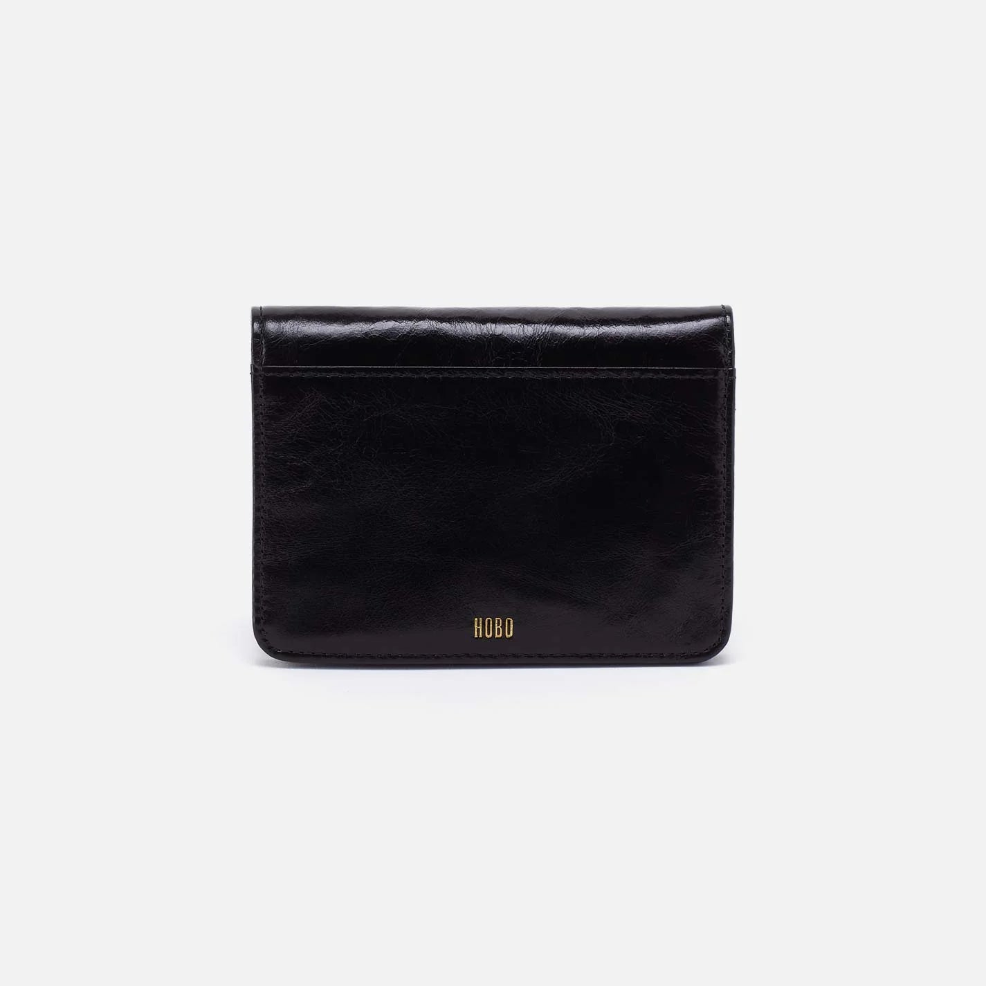 Hobo - Jill Bifold Wallet - Polished Leather - Black