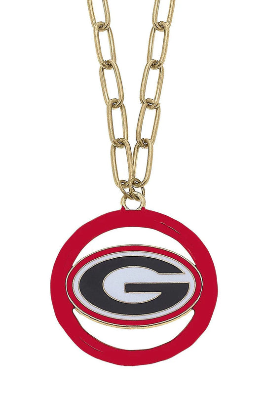 Canvas - Necklace - 32 inch Georgia Bulldogs Logo - Findlay Rowe Designs