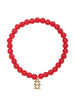 Bracelet - Small Glass Bead Stretch - Red - Findlay Rowe Designs
