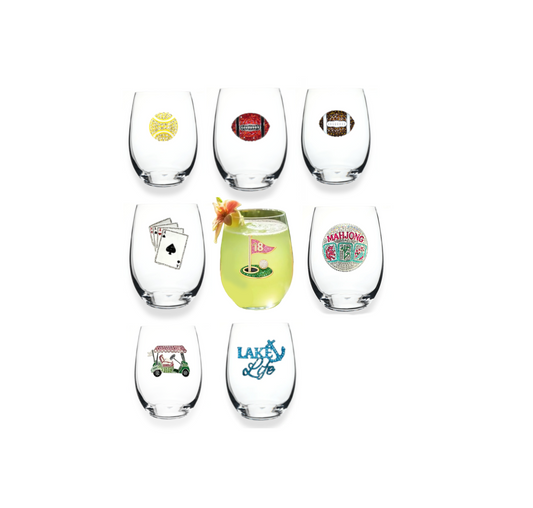 Queens Jewels - Stemless Wine - Jeweled Sports