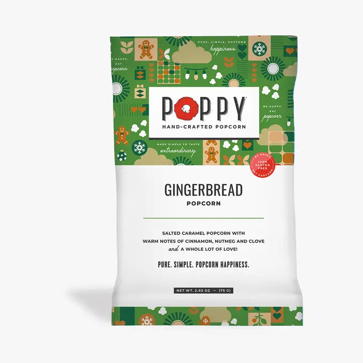 Poppy Popcorn - Gingerbread Snack Bag