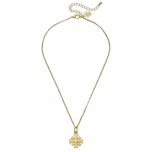 Susan Shaw - Necklace - Dainty  Jerusalem Cross - Findlay Rowe Designs