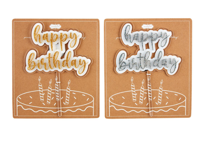 Mud Pie - Musical Happy Birthday Cake Topper - Findlay Rowe Designs