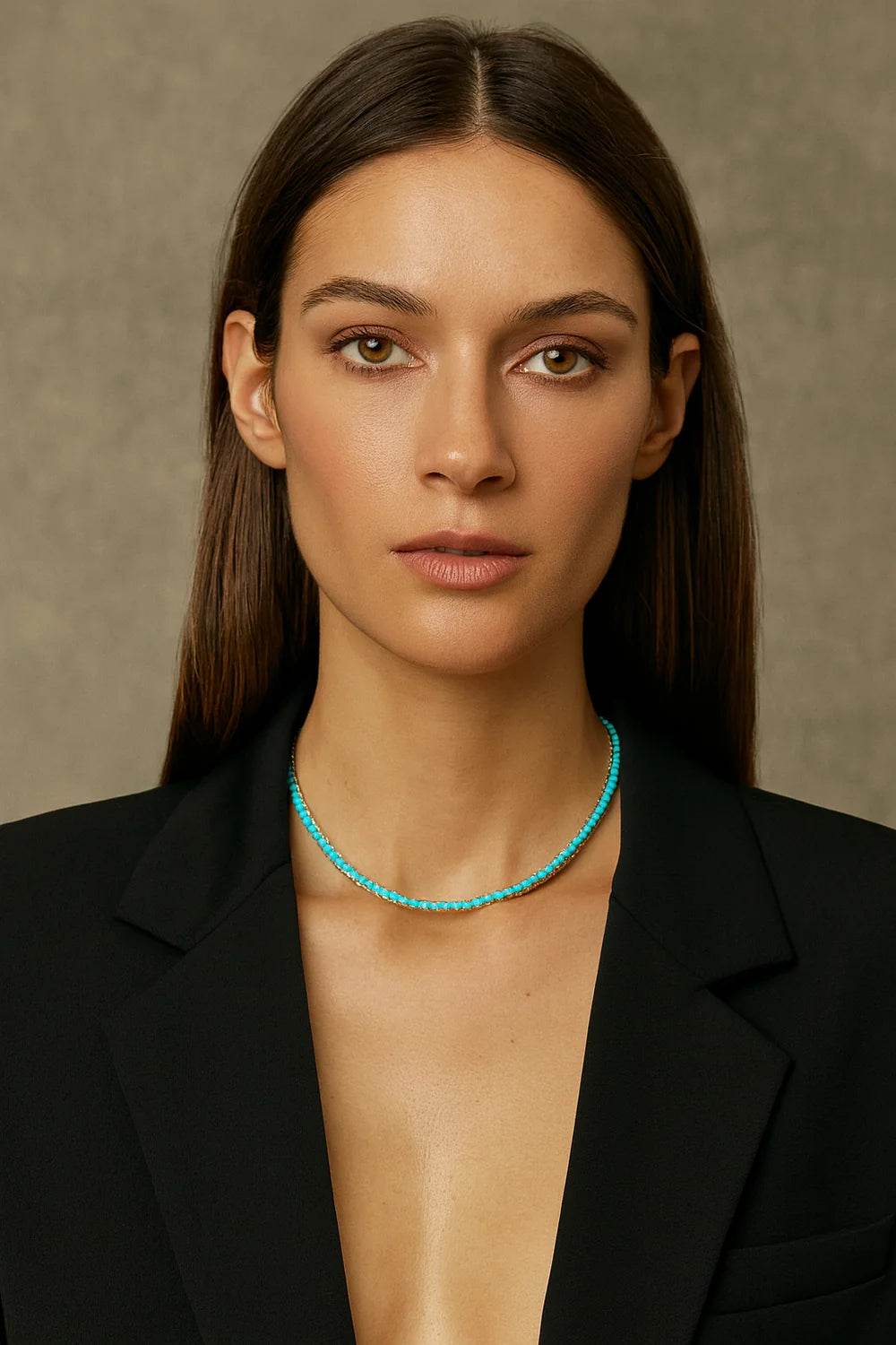 Sahira - Necklace - Karla Tennis Necklace - Turquoise