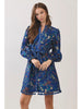 Dress - Mini - Floral Print Tassel Hem - Navy - Findlay Rowe Designs