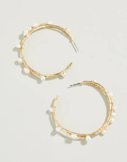 Spartina - Swell Hoop Earrings Pearl - Findlay Rowe Designs