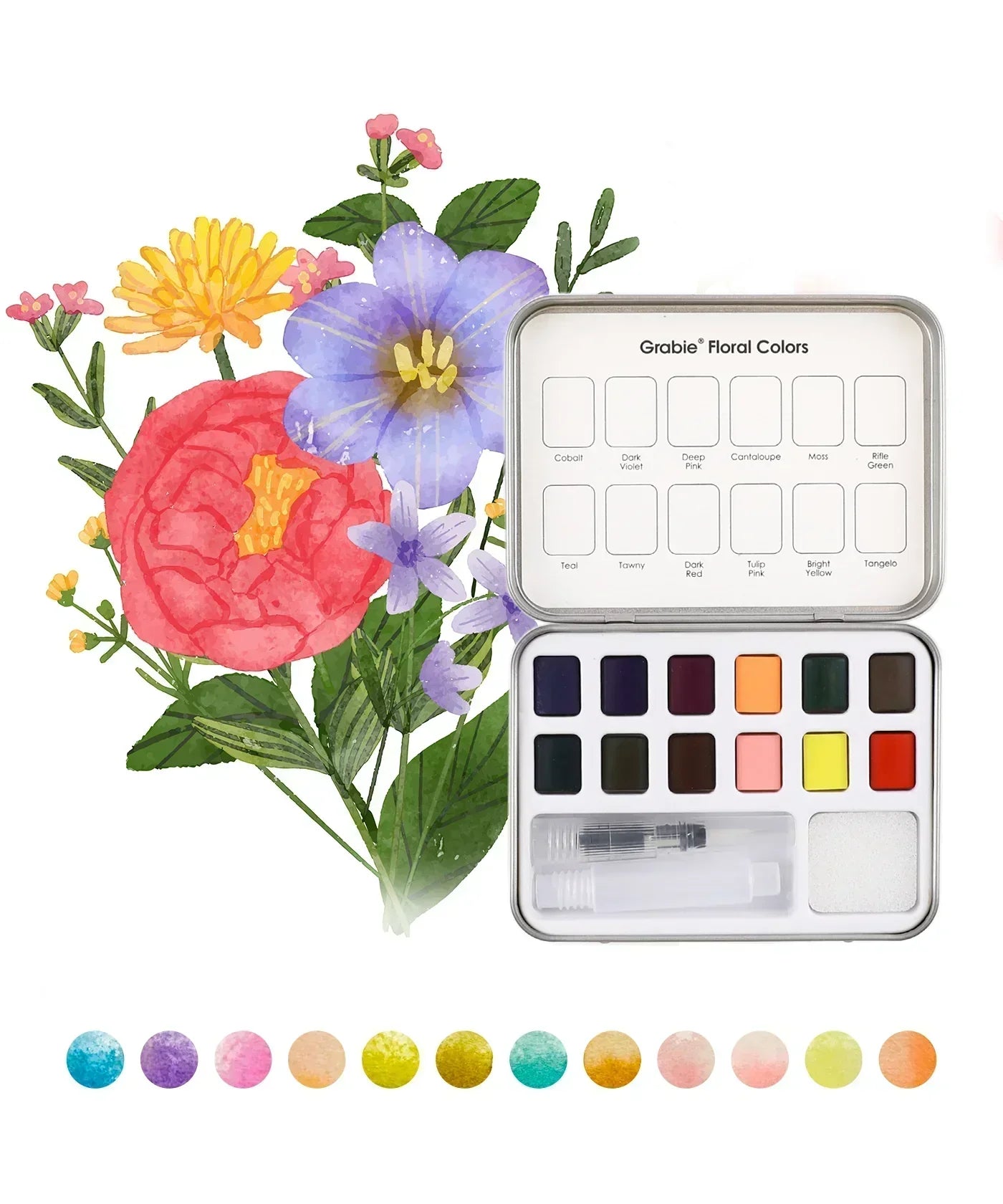 Grabie -Watercolor Coloring Club Box - Floral - Findlay Rowe Designs