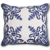 Pillow - Velvet Linen Embroidered - 20in - Royal Blue - Findlay Rowe Designs