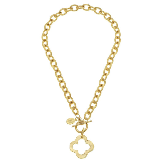 Susan Shaw - Necklace - Open Clover Toggle - Gold - Findlay Rowe Designs