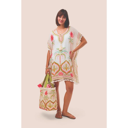 Spartina - Beach Kaftan - Castillo Floral Palms - One Size - Findlay Rowe Designs