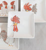 5" Square Stoneware Plate w/ Chicken - Findlay Rowe Designs