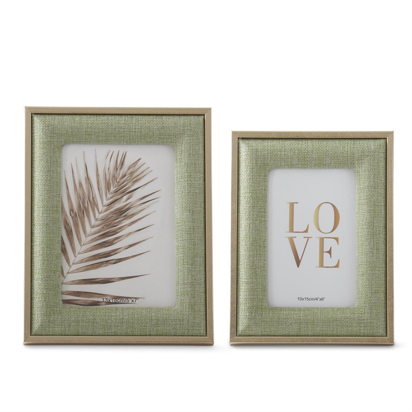 Frames - Woven Linen Gold - Light Green - Findlay Rowe Designs