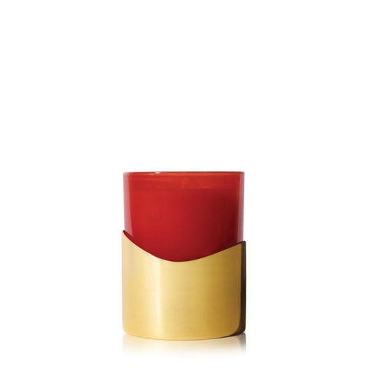 Thymes - Simmered Cider Poured Candle Gold Sleeve -Harvest Red