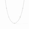 Julie Vos - Necklace - Celeste Delicate Station - Cubic Zirconia - Silver