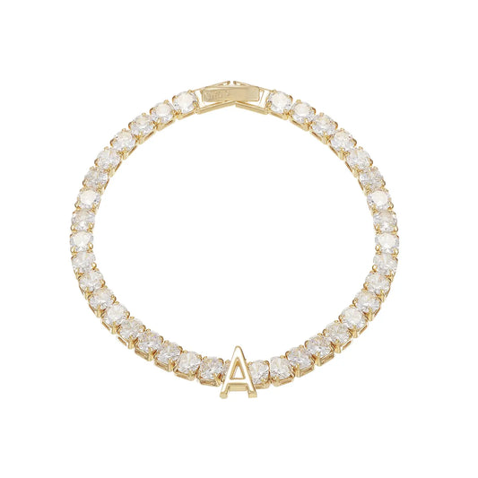 Natalie Wood - Enchanted Tennis Initial Bracelet - Findlay Rowe Designs