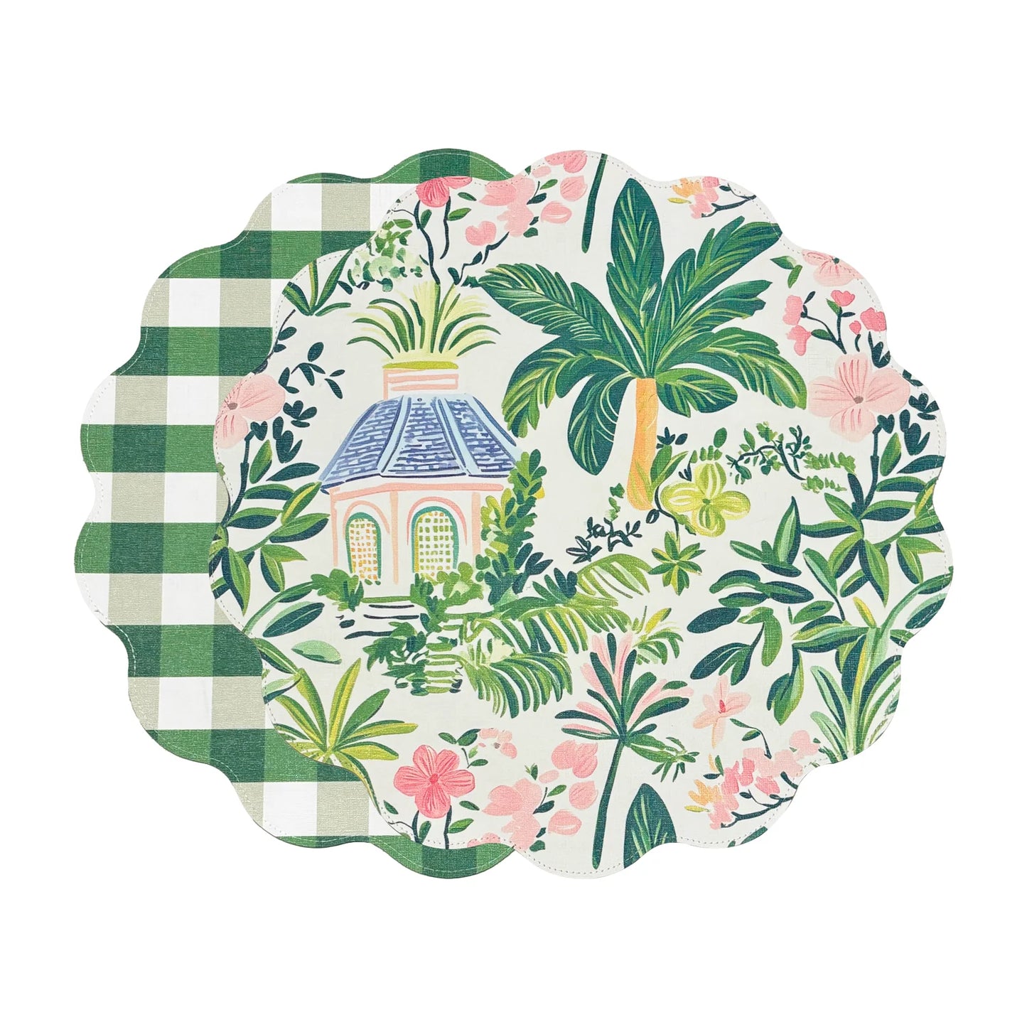 Beatriz Ball - Placemats -Vida Cabana Reversible Pink & Green - Set of 4 - Findlay Rowe Designs