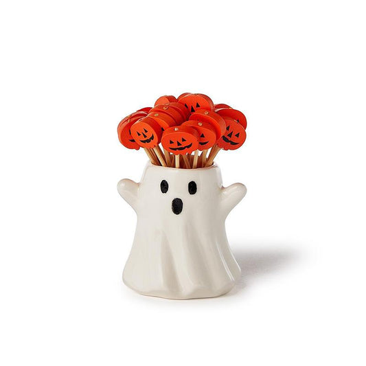 Toothpick Holder - Ghost - 20 Picks - Ghost or Pumpkin - Findlay Rowe Designs