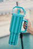 Katydid - Tumbler 40oz - Cabana Stripe - Findlay Rowe Designs