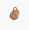 America and Beyond - Handheld Clutch - Brown Trim Fish Raffia
