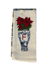 Hand Towels - Poinsettia Chinoiserie Vase - Initial