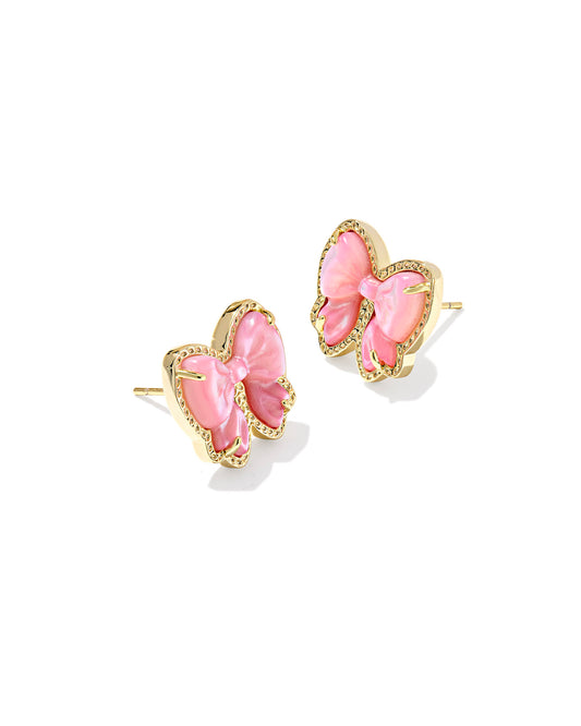 Kendra Scott - Haley Gold Bow Stud Earrings - Gold Blush Ivory Mother Of Pearl - Findlay Rowe Designs