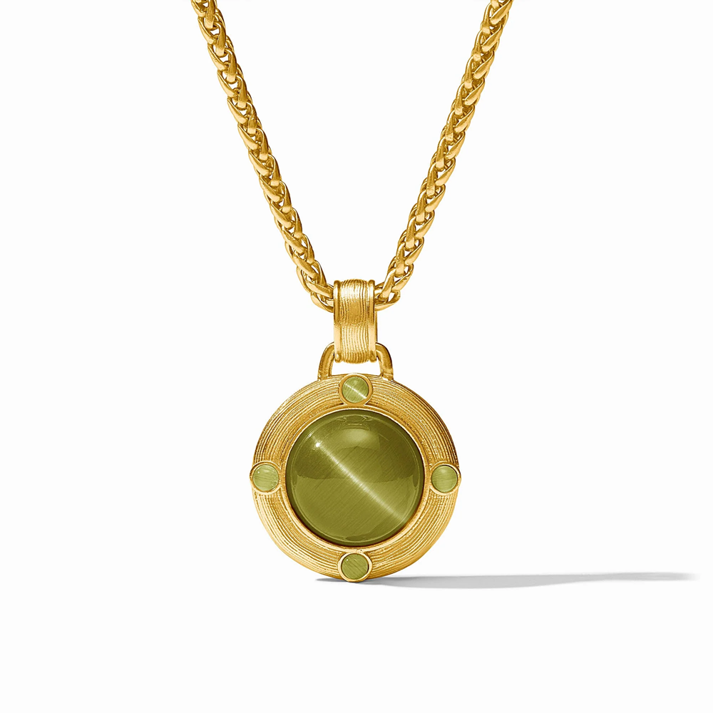Julie Vos - Necklace  - Cobblestone Demi - Green Cat's Eye - Findlay Rowe Designs