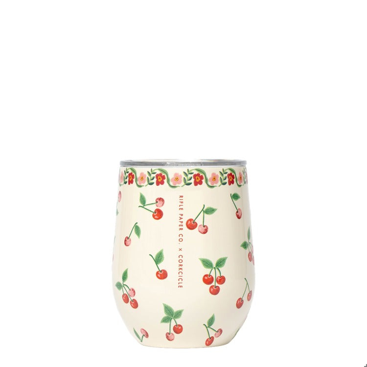 Stemless - 12oz Rifle Paper - Cherries - Findlay Rowe Designs
