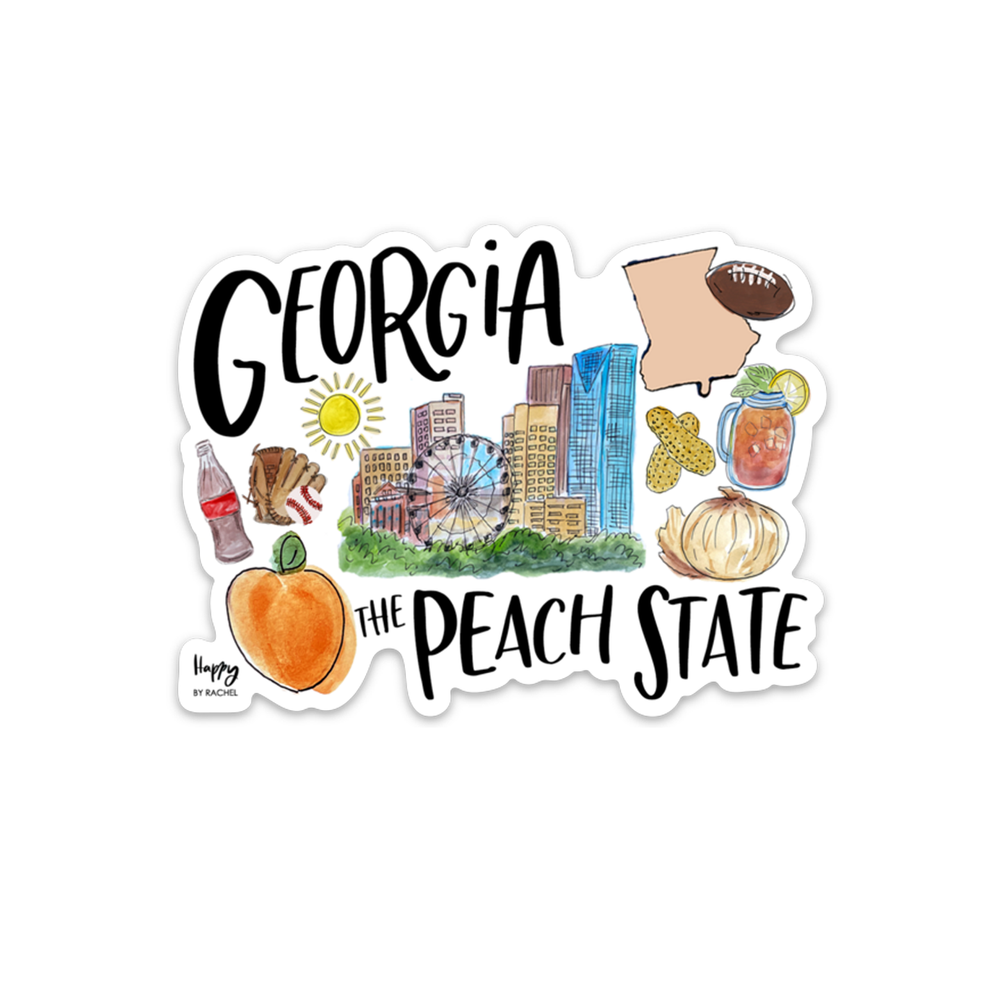 Happy by Rachel - Magnet - State of Georgia
