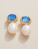 Spartina 449 - Earring - Karina Pearl Stud - Blue - Findlay Rowe Designs