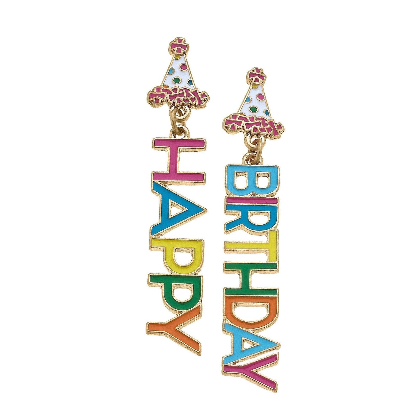 Canvas - Earring - Happy Birthday - Findlay Rowe Designs