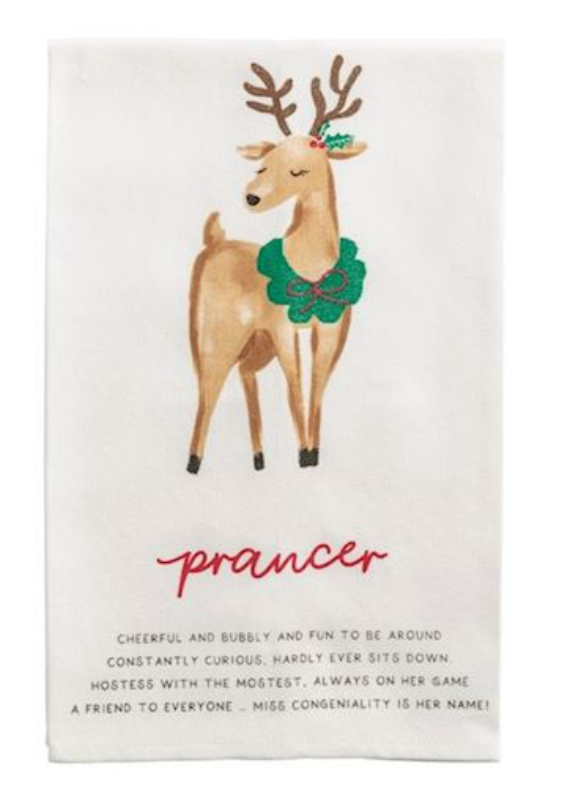 Mud Pie - Christmas Towel - Reindeer Poem