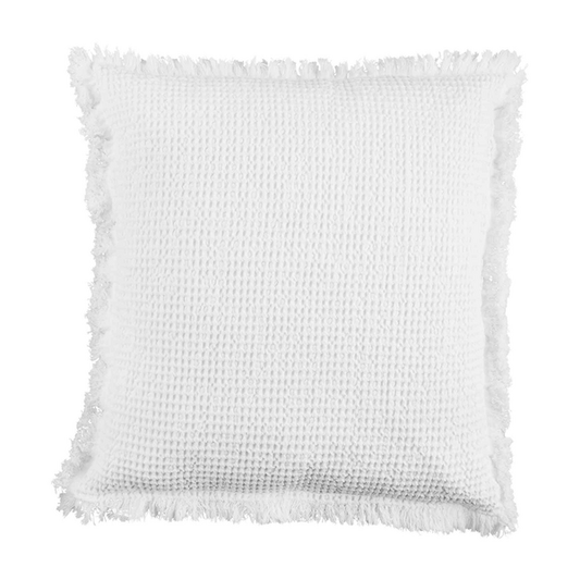 Clearance - Mud Pie - White Waffle Weave Throw Pillow - Findlay Rowe Designs
