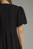 Entro - Dress - Midi V-Neck Pleated Bodice - Black - Findlay Rowe Designs