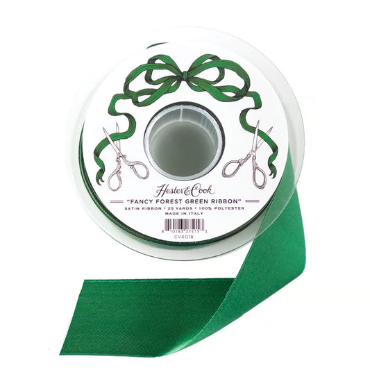 Hester & Cook - Ribbon -  Forest Green - 1.5in x 25yd - Findlay Rowe Designs