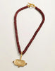 Spartina - Necklace - Salt Marsh Beaded Charm 18" - Bordeaux