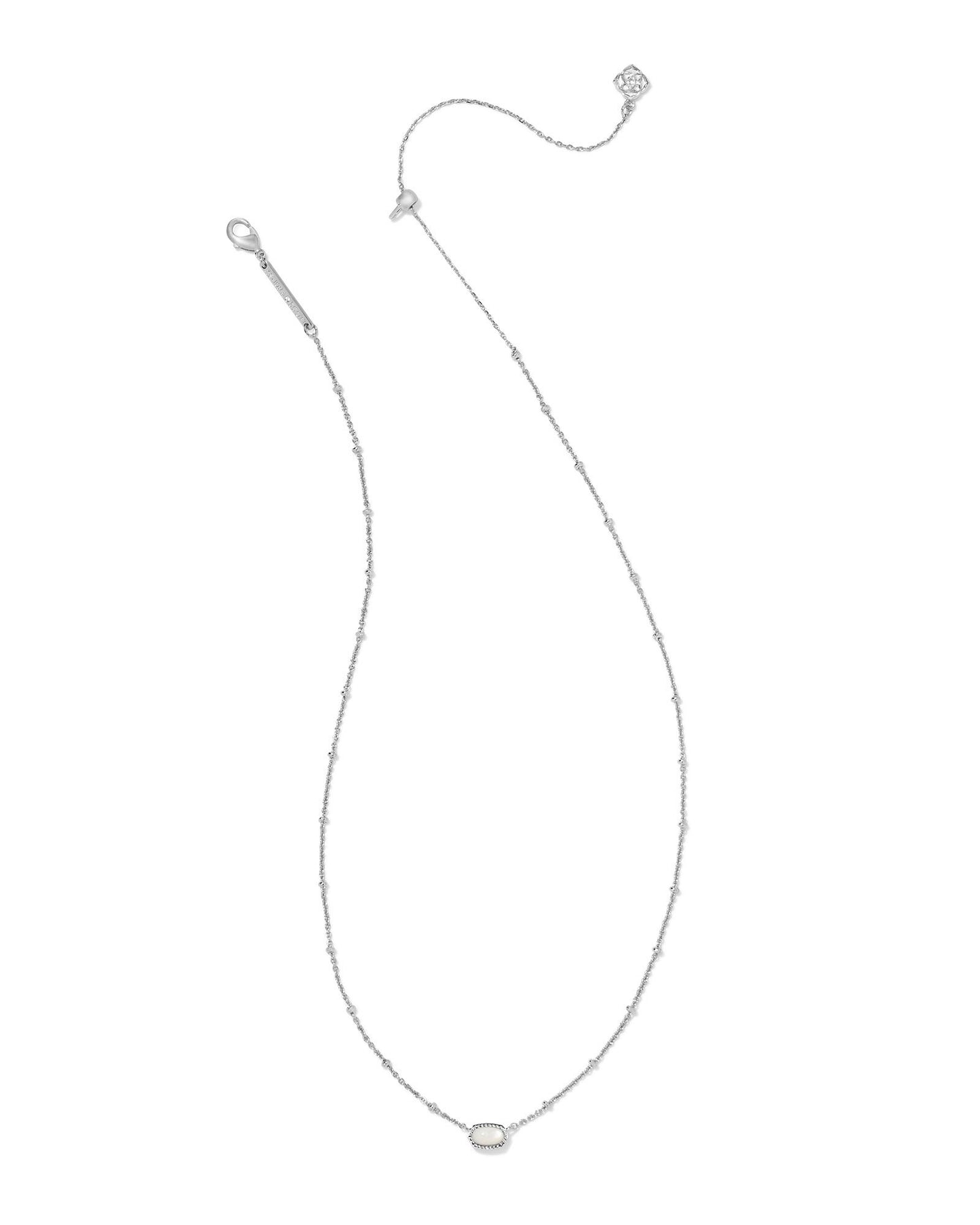 Kendra Scott - Mini Elisa Satellite Short Pendant Necklace Silver Ivory Mother Of Pearl - Findlay Rowe Designs