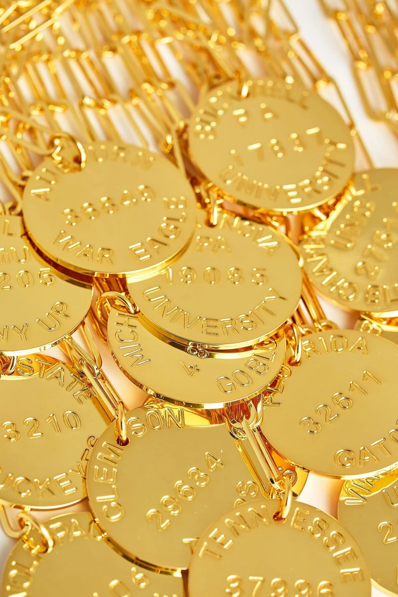 Lisi Lerch - Necklace - College Tag Charm - Plated Paper Clip Chain - Alabama - Findlay Rowe Designs